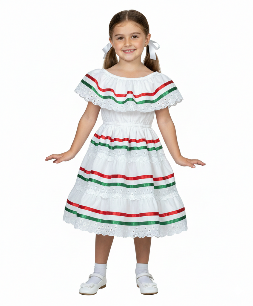 mexican fiesta party dresses Girl's White Traditional Mexican Cinco De Mayo Fiesta Dress 2-14 – unik  Retail