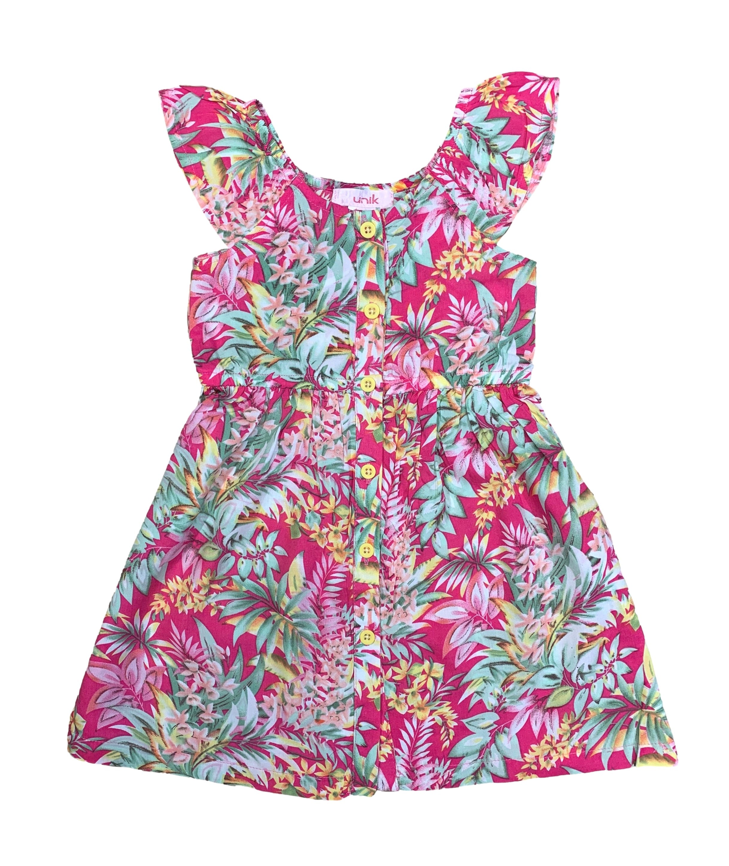 Tropical Rayon Floral Dress Pink Hawaii DR2120