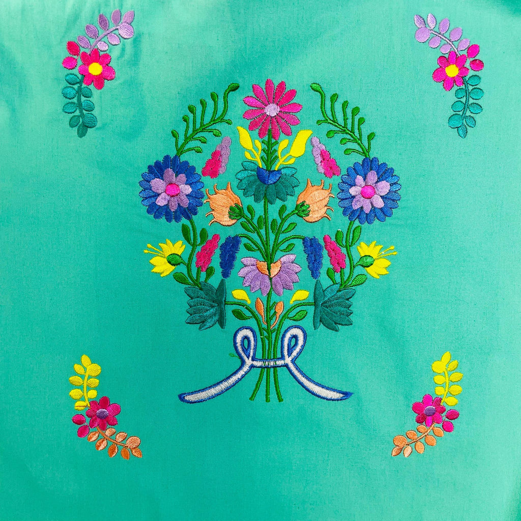 Unik Little Girls Mexican Embroidered Dress Lilac DR2141