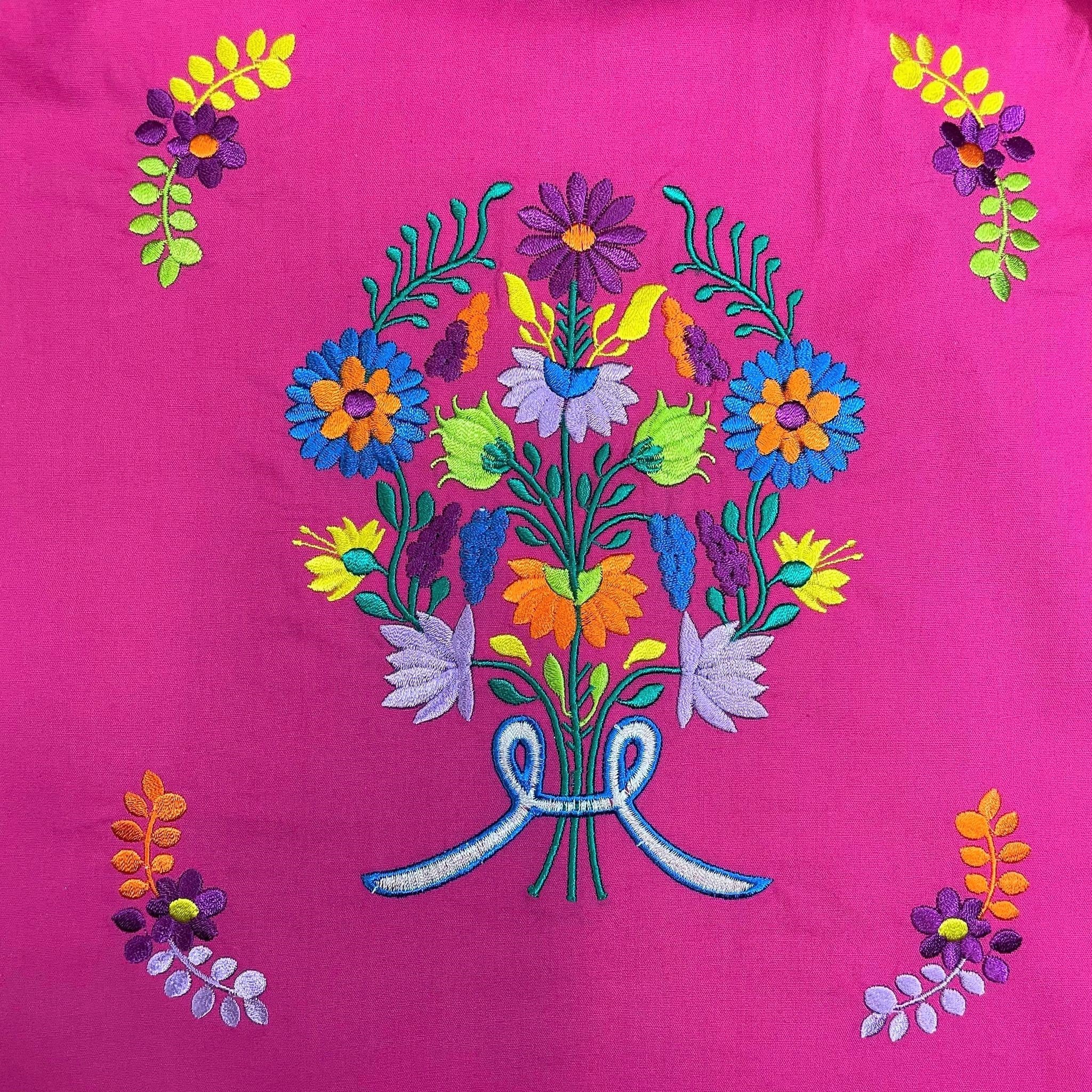 Unik Little Girls Mexican Embroidered Dress Lilac DR2141