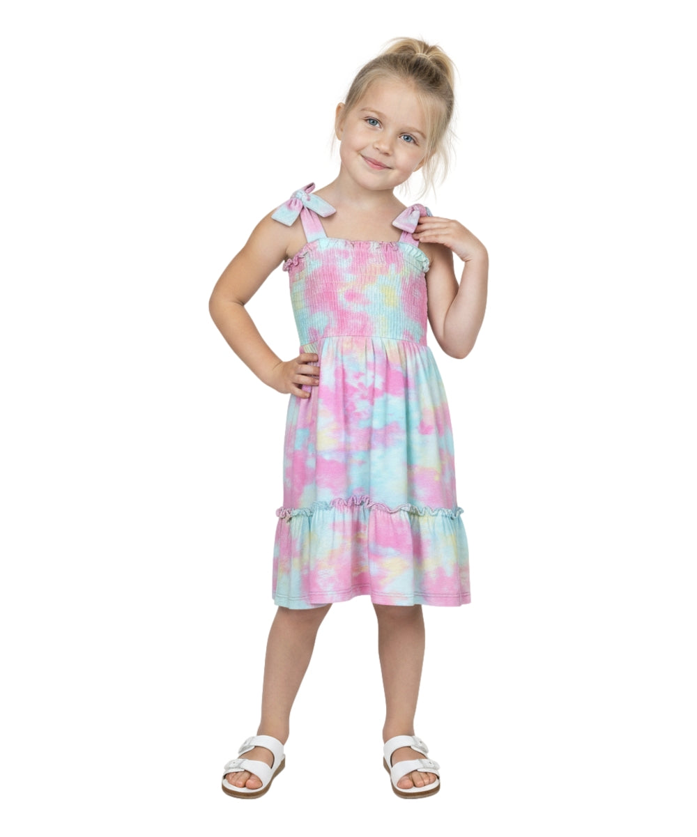 Girl Tie-Dye Dress Mix Pink TD DR2230