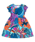 Tropical Fun Floral Cotton Dress Mint Paradise DR2237