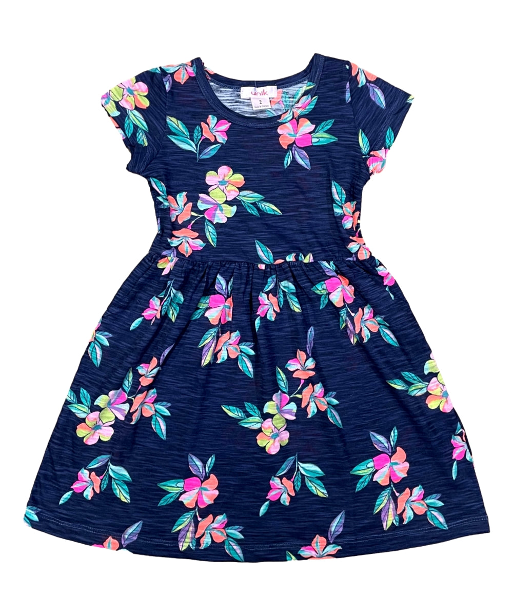 Tropical Fun Floral Cotton Dress Mint Paradise DR2237
