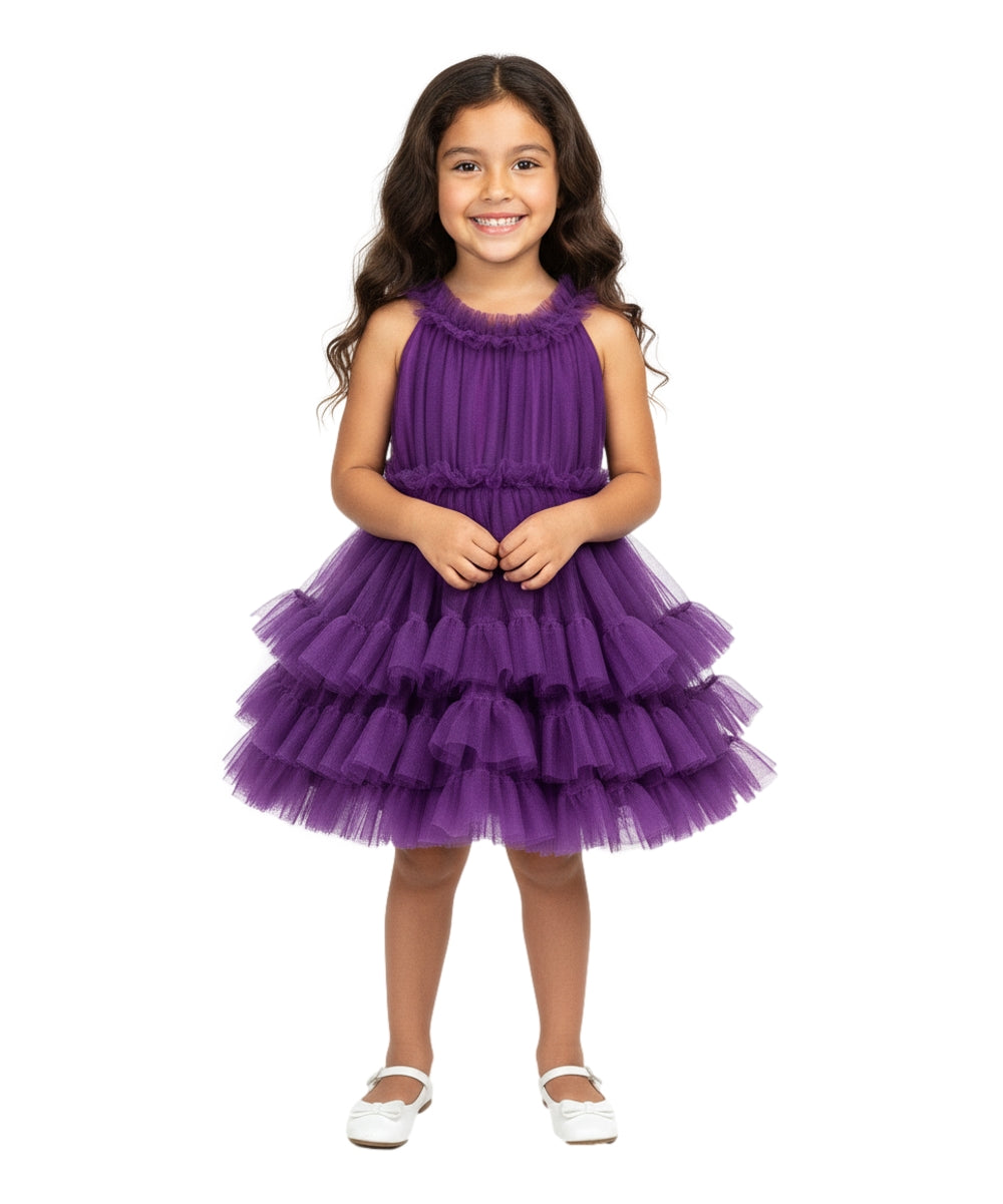 unik Girl Tulle Layered  Fancy Dress Size 4-10