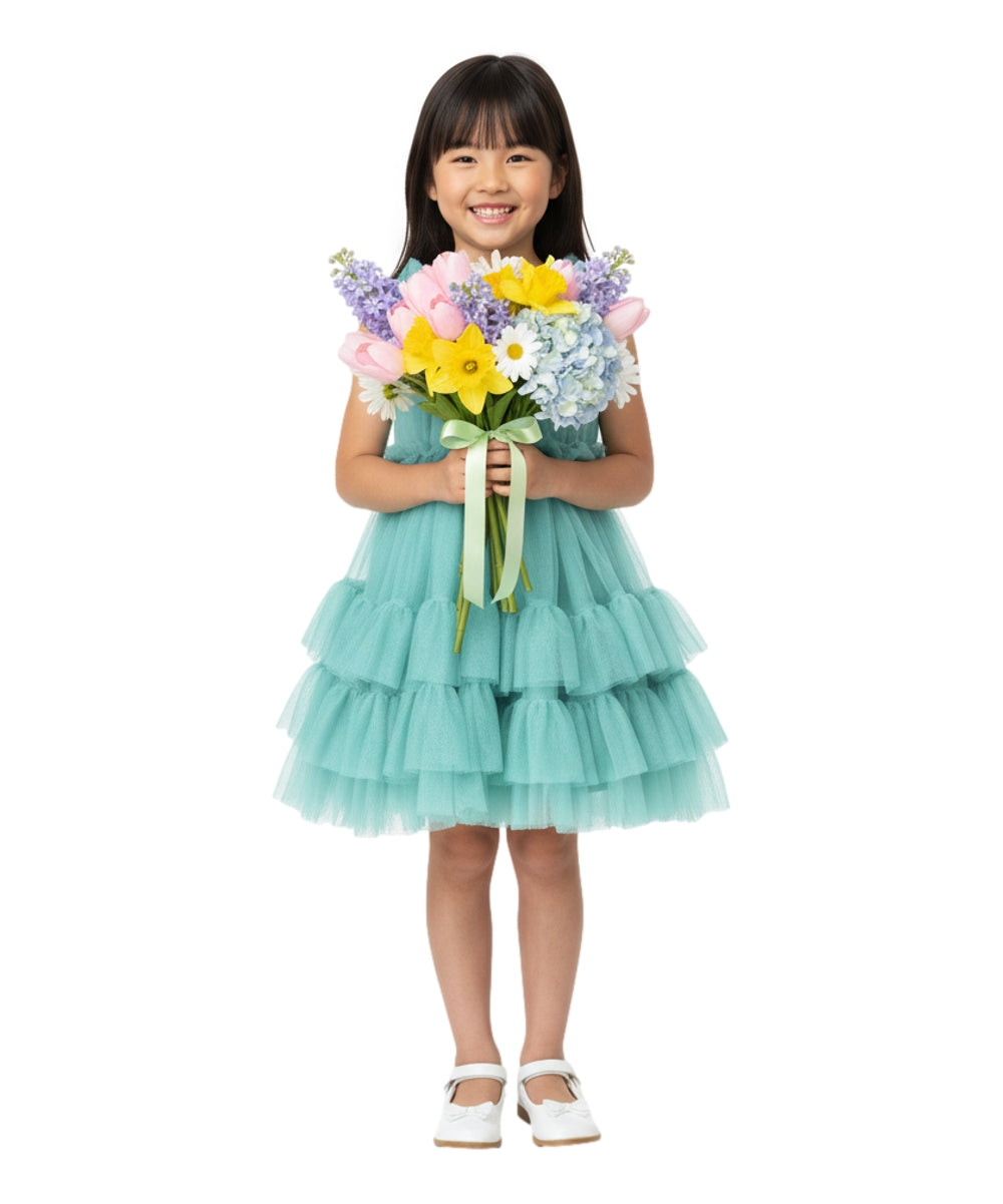 unik Girl Tulle Layered  Fancy Dress Size 4-10