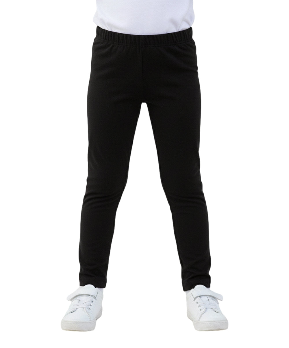 Unik Girl Cotton Leggings Pack of 6 Black GB700