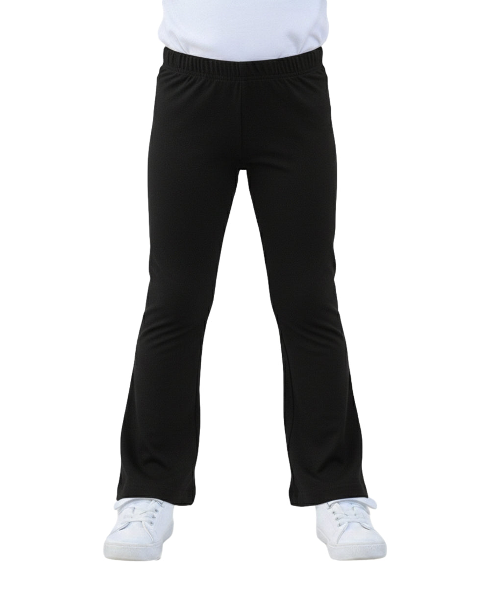 Unik Girl Cotton Bell Bottom/Flare Leggings Pack of 6 Black GB800