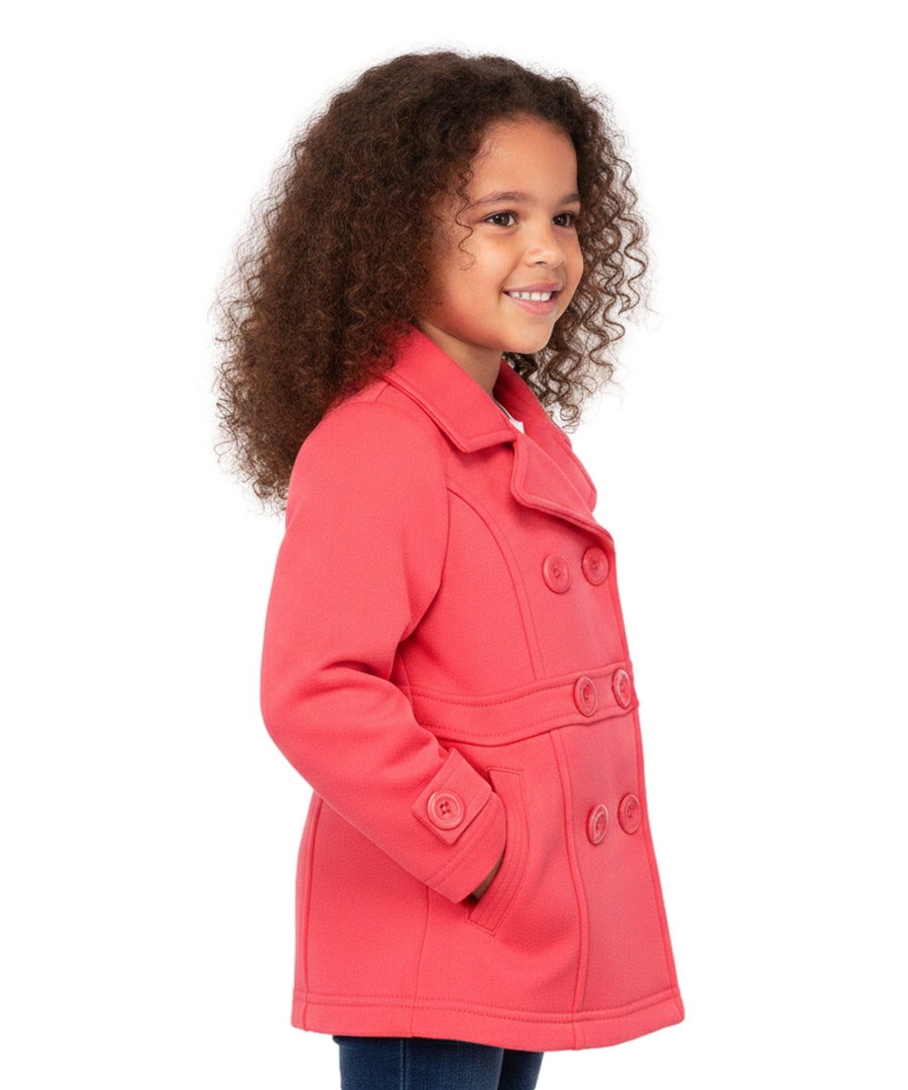 Girl Double Breasted Fleece Jacket Pink GJ16107, GJ15101 (Copy)