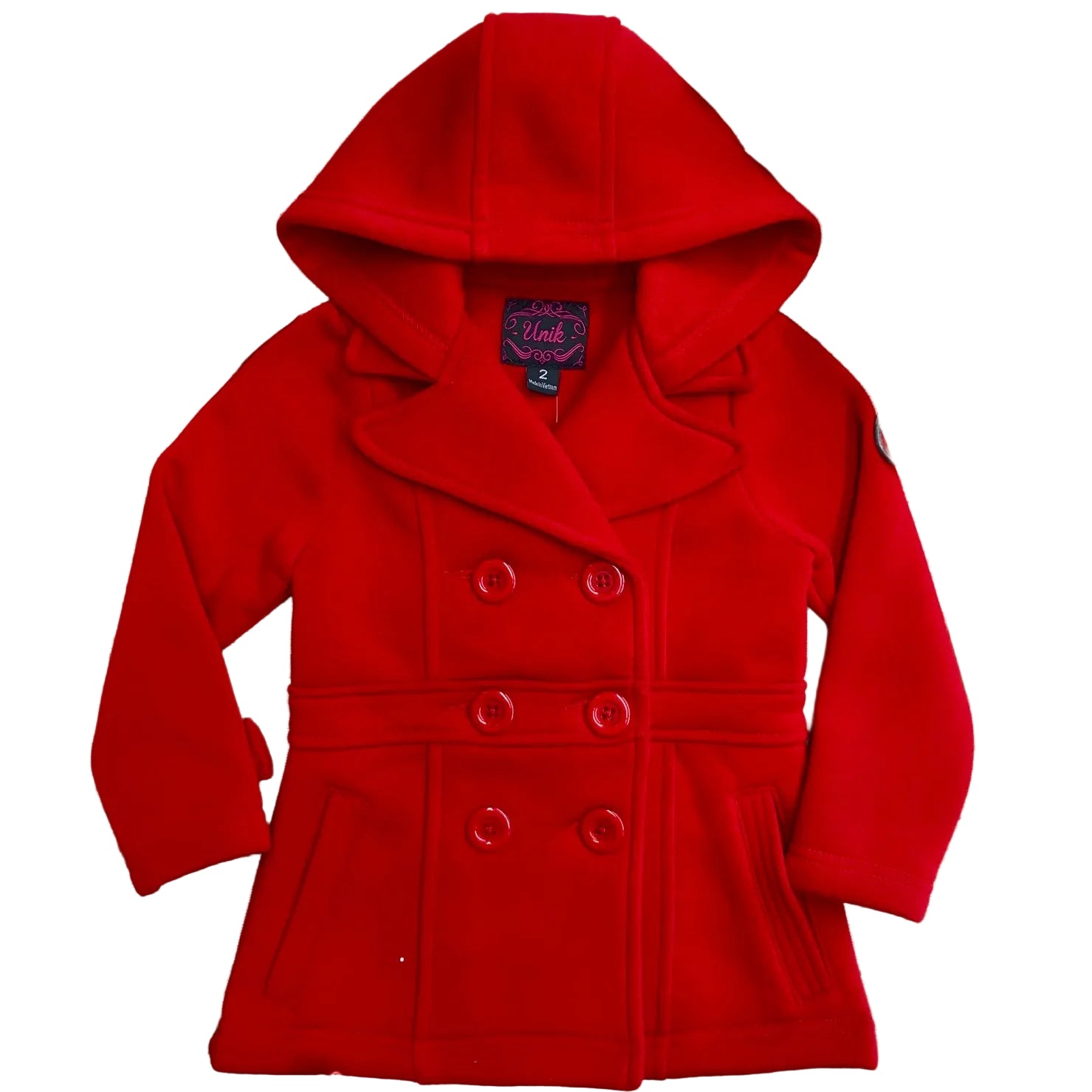 Girl Fleece Coat With Hood D Grey GJ17109
