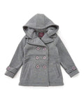 Girl Fleece Coat With Hood Navy GJ17109