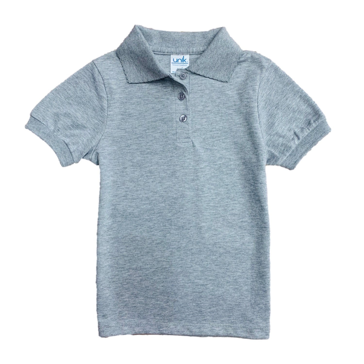 Girl's High Quality Soft Uniform Short Sleeves Polo Shirt  White  5-18 GSU01