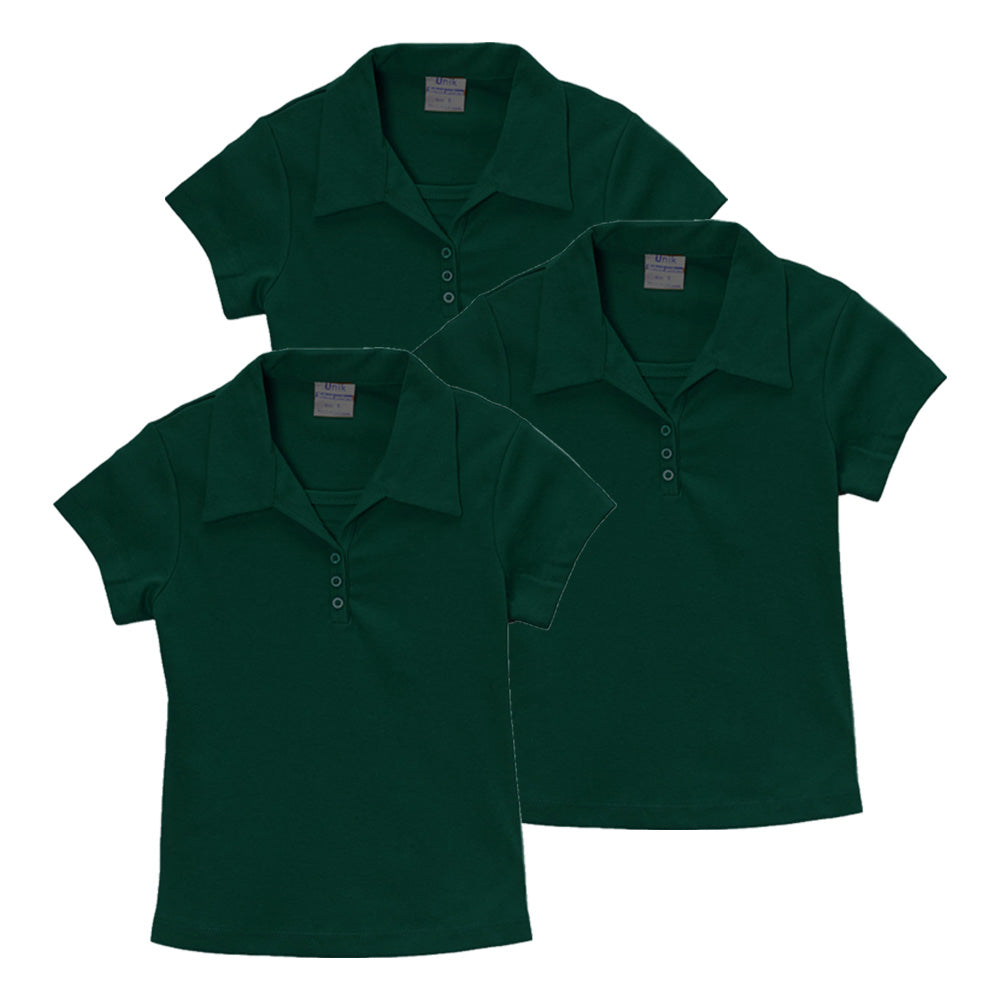 Girl's Uniform Triple Buttons Burgundy 5-18 GSU02 3 Pack