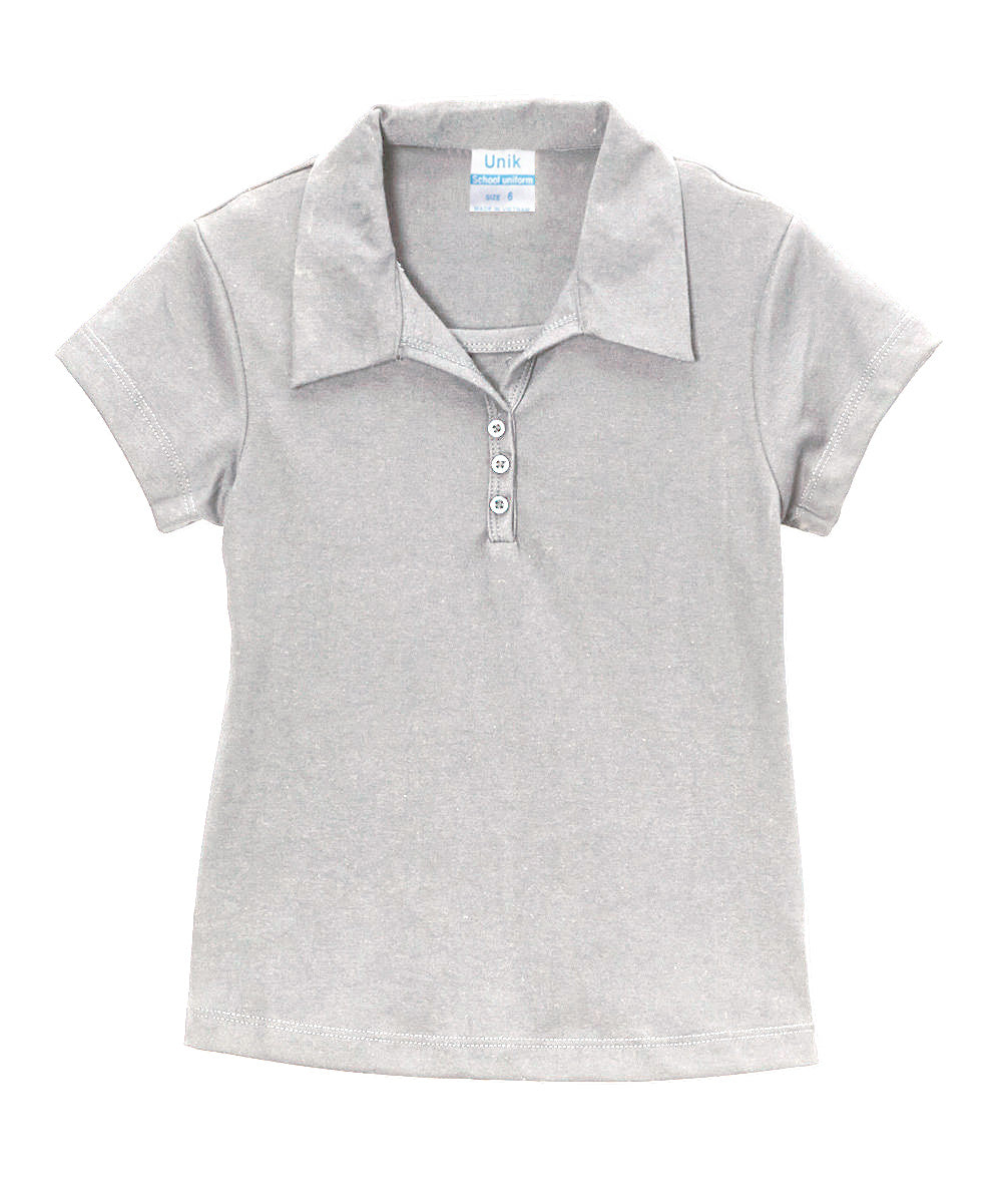 Girl's Uniform Triple Button Blouse Navy  5-18 GSU02