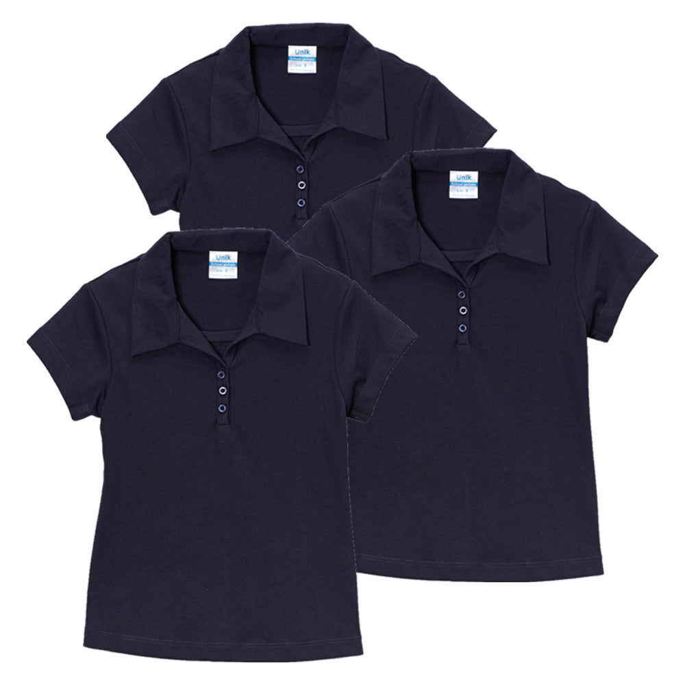 Girl's Uniform Triple Buttons Burgundy 5-18 GSU02 3 Pack