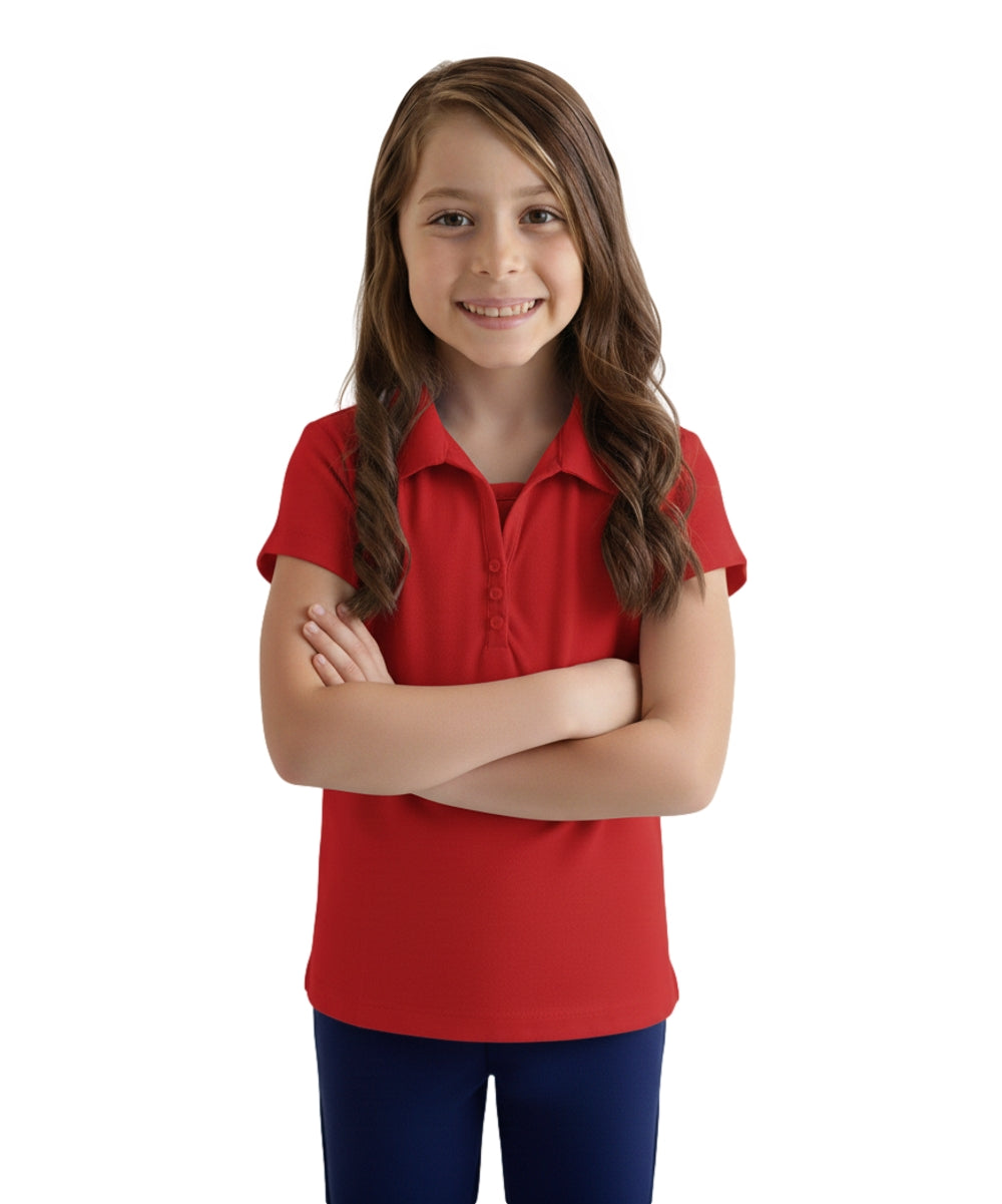 Girl's Uniform Triple Buttons Red 5-18 GSU02 2 Pack