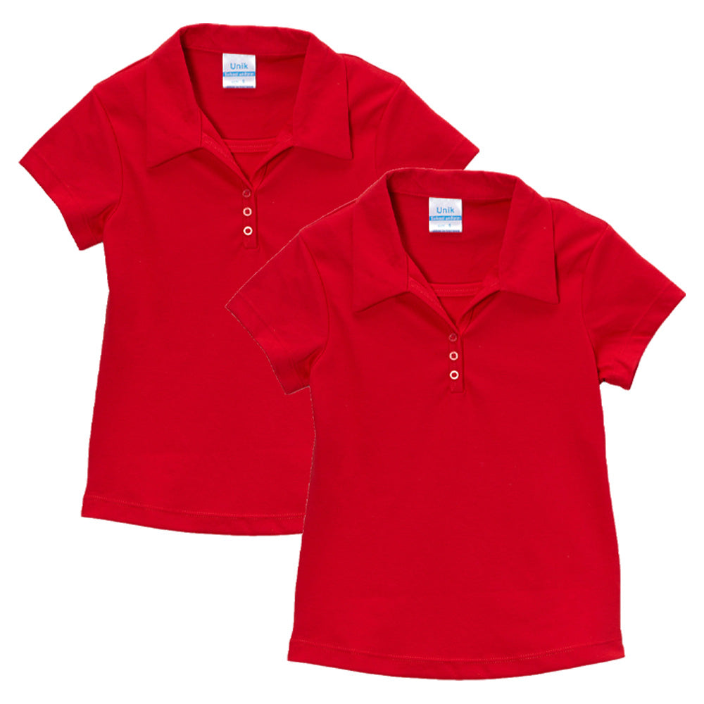 Girl's Uniform Triple Buttons Burgundy 5-18 GSU02 2 Pack
