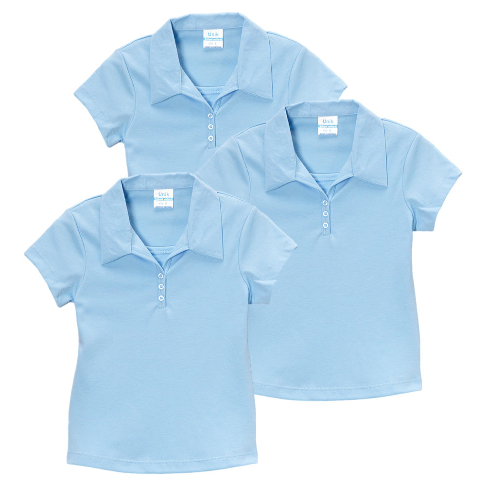 Girl's Uniform Triple Buttons Burgundy 5-18 GSU02 3 Pack