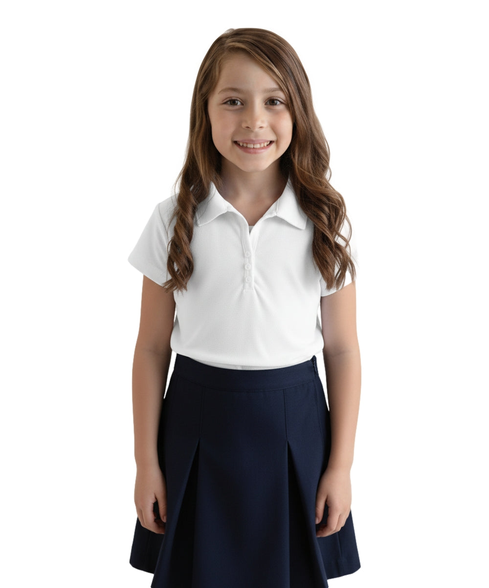 Girl's Uniform Triple Buttons White 5-18 GSU02 3 Pack