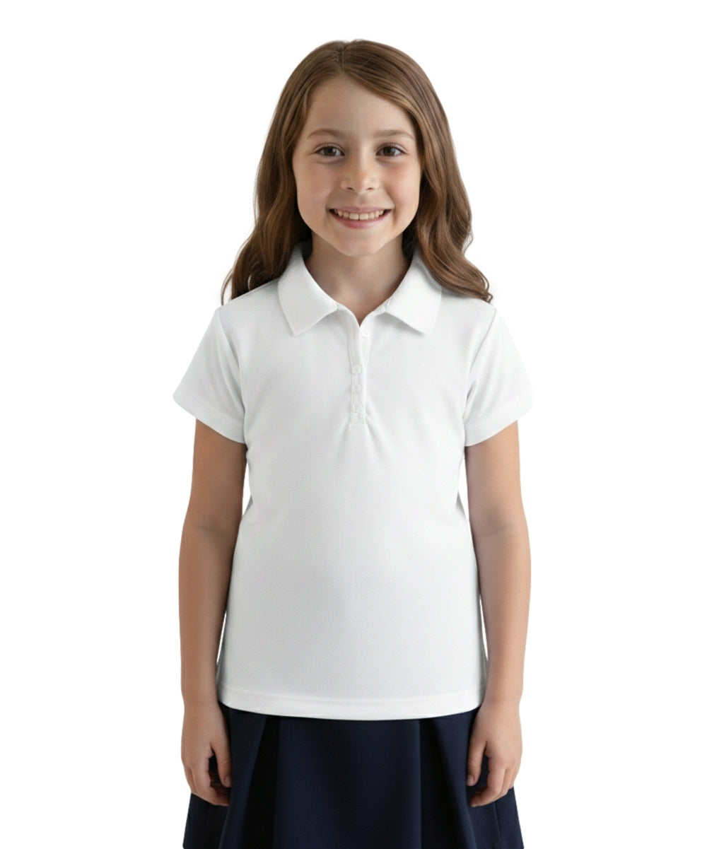 Girl's Uniform Triple Button White 5-18 GSU02