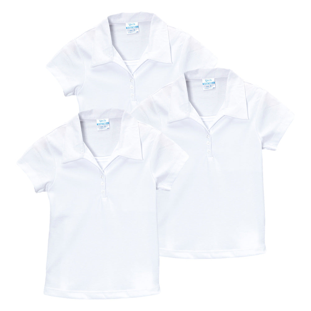 Girl's Uniform Triple Buttons Burgundy 5-18 GSU02 3 Pack