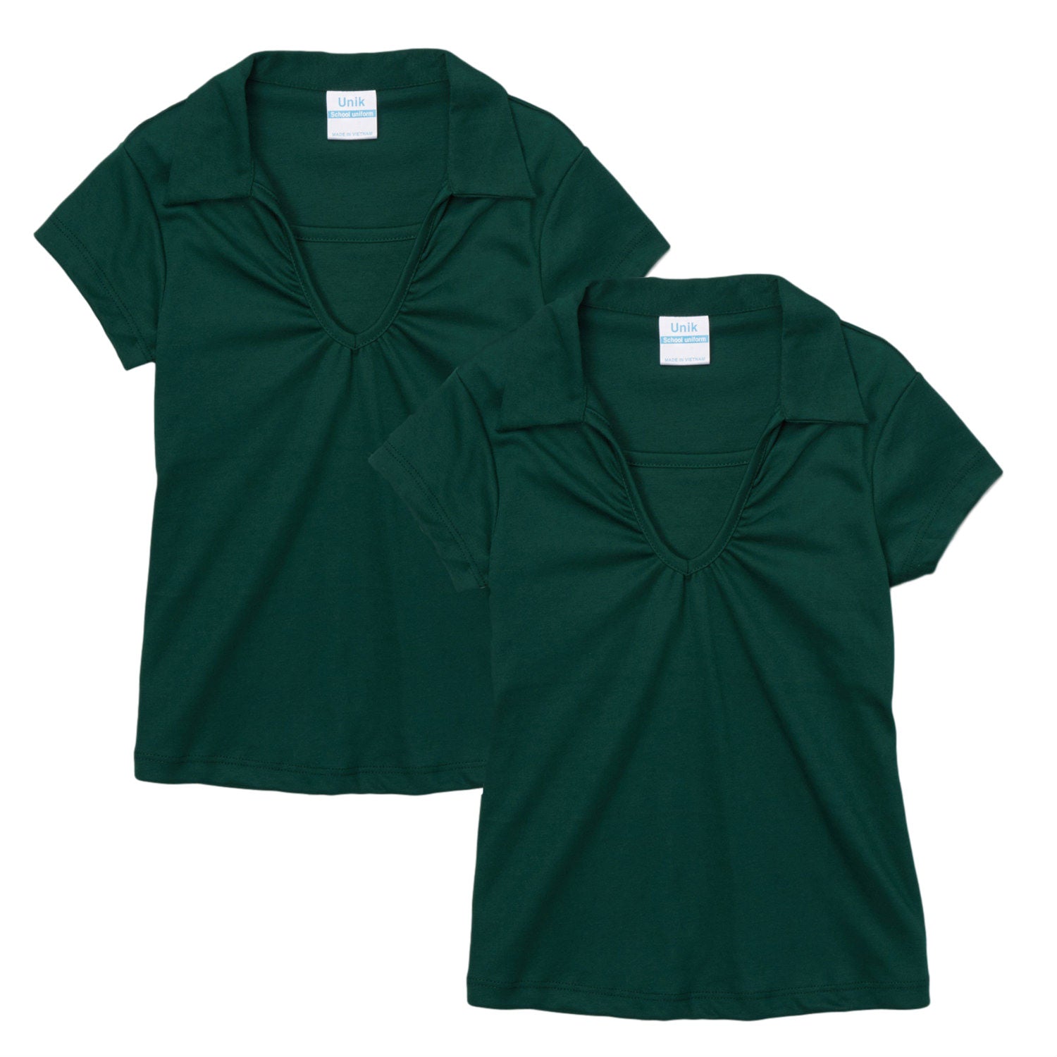 Girl's Uniform V-Neck Collar Blouse Navy 2Pack  5-18 GSU03