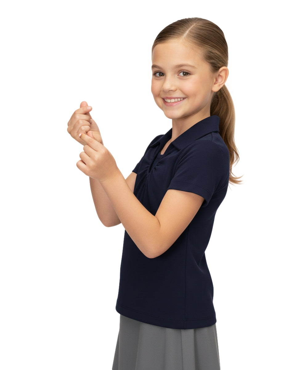 Girl's Uniform V-Neck Collar Blouse Navy 3Pack  5-18 GSU03