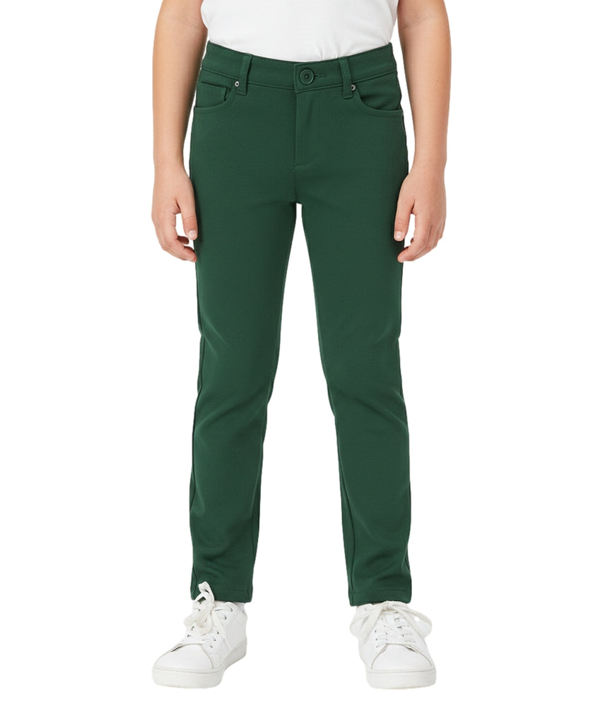 Girl Hunter Green Premium Stretch Pants Everyday Wear or Uniform  Regular and Plus/Half Sizes 4-16.5
