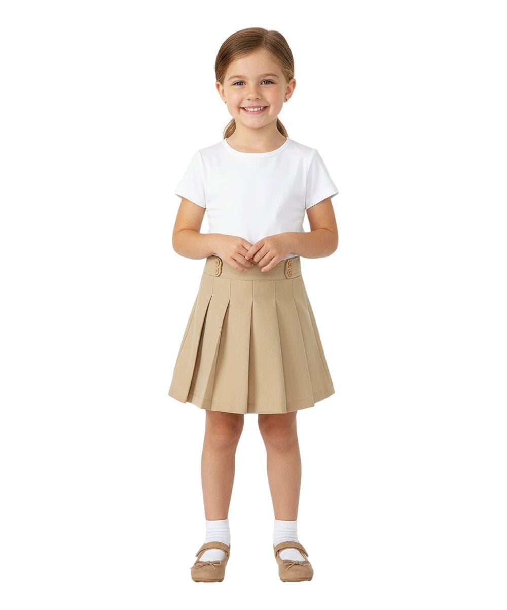 Girl's Khaki, Navy, Black, Hunter Green Uniform Skirts Scooter 4/5-16