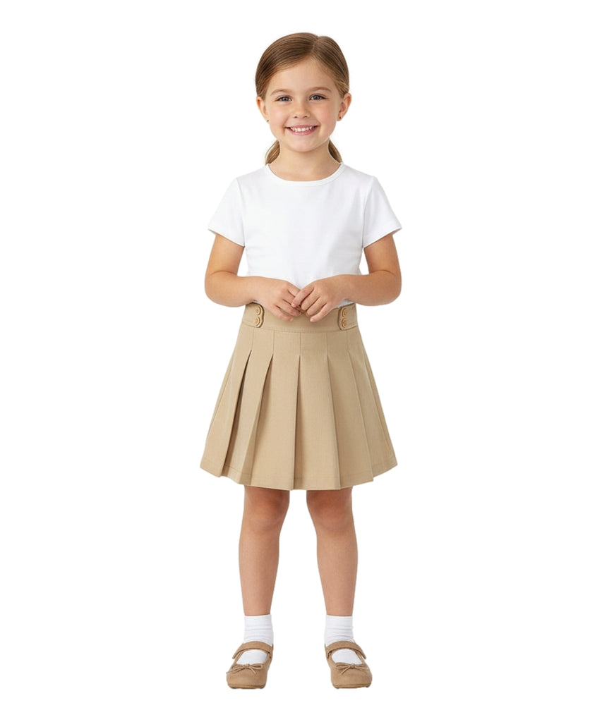 Girl's Khaki, Navy, Black, Hunter Green Uniform Skirts Scooter 4/5-16
