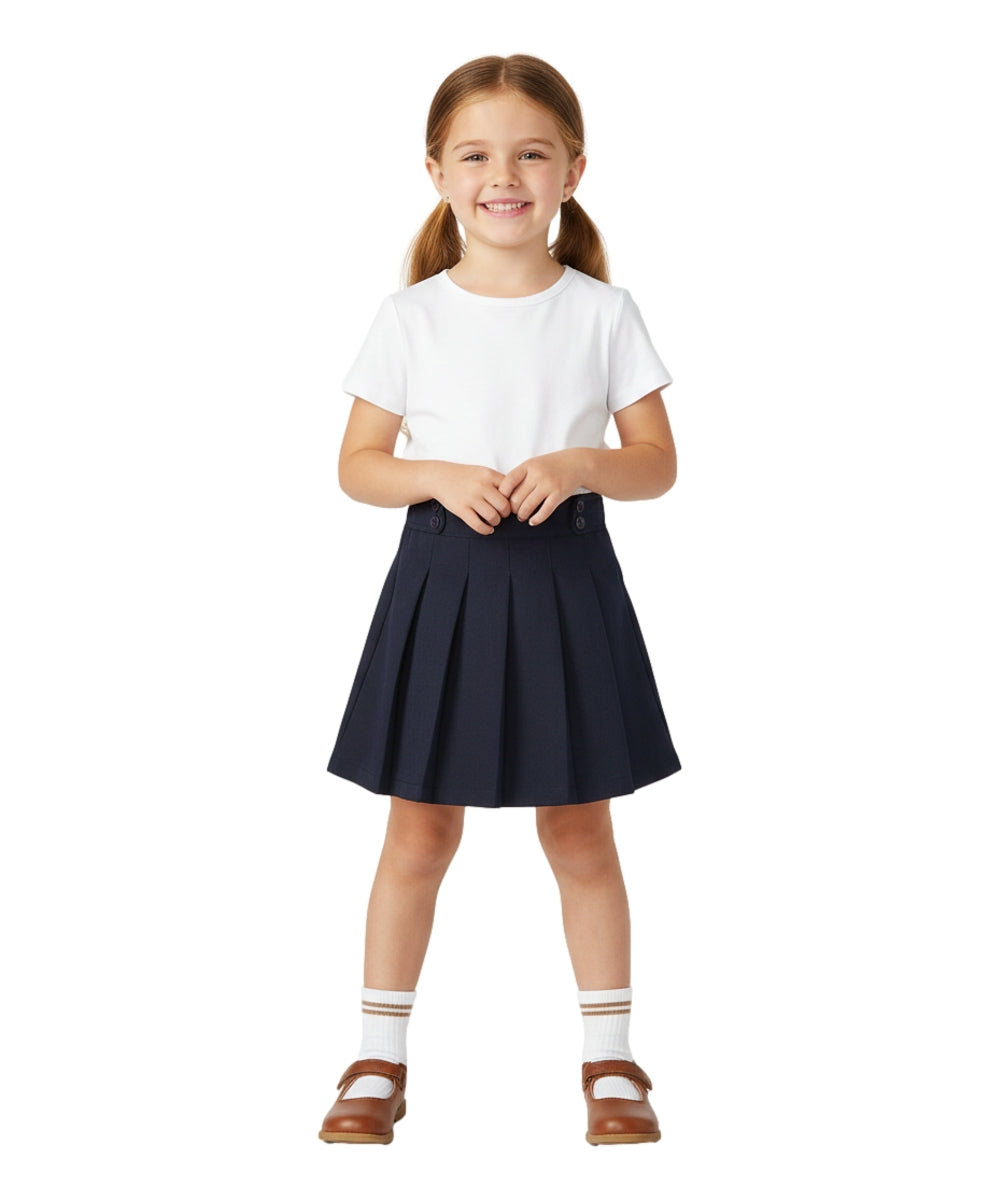 Girl's Khaki, Navy, Black, Hunter Green Uniform Skirts Scooter 4/5-16