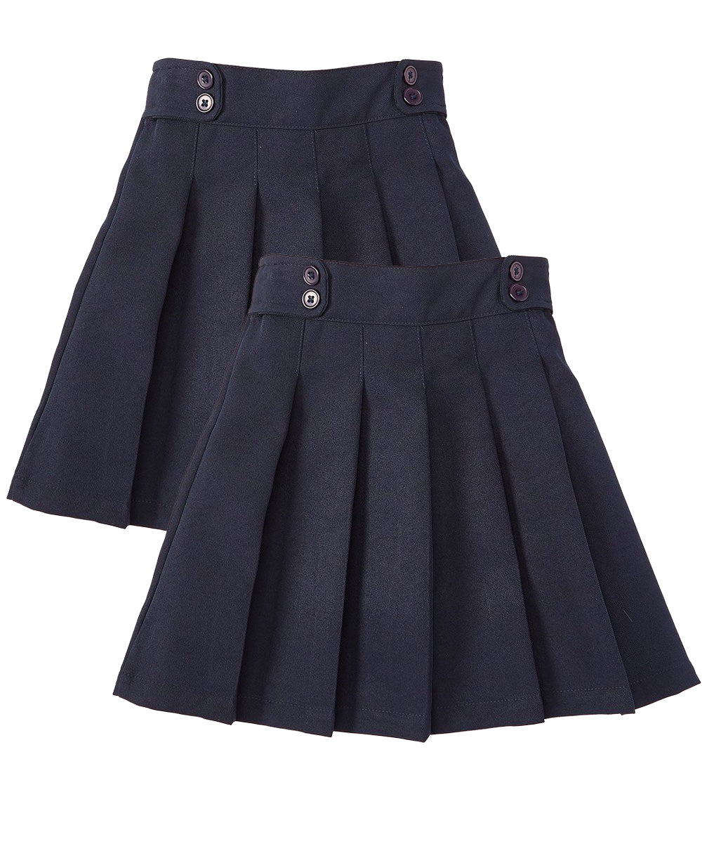 Girl's Khaki, Navy, Black, Hunter Green Uniform Skirts Scooter 4/5-16 2 Pack
