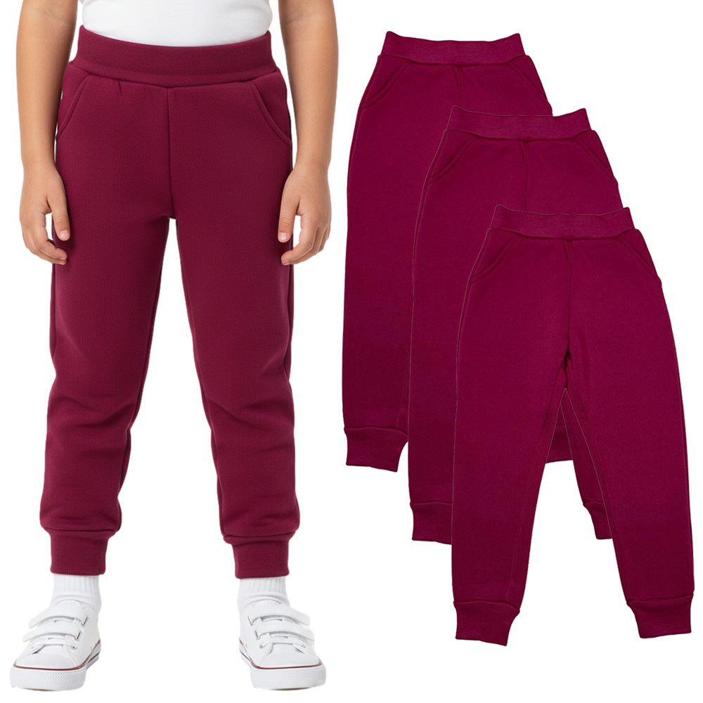 Girls Fleece Everyday Wear Jogger Sweatpants 3Packs GUF21