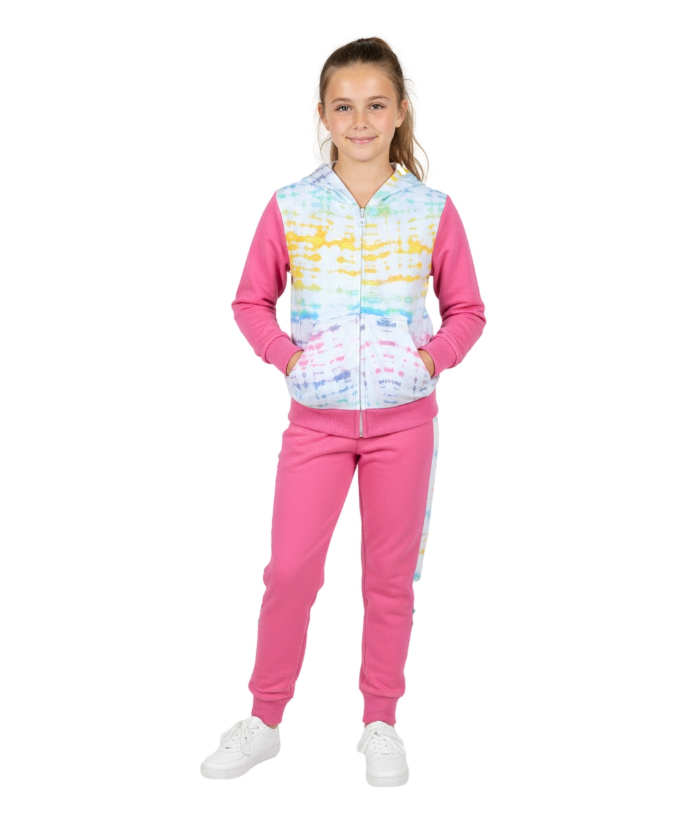 Tie Dye Fleece Tracksuit Set Dream River GW2109