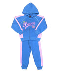 Girls Sporty Princess Embroidered Graphic Jacket and Pants Sets GW2317