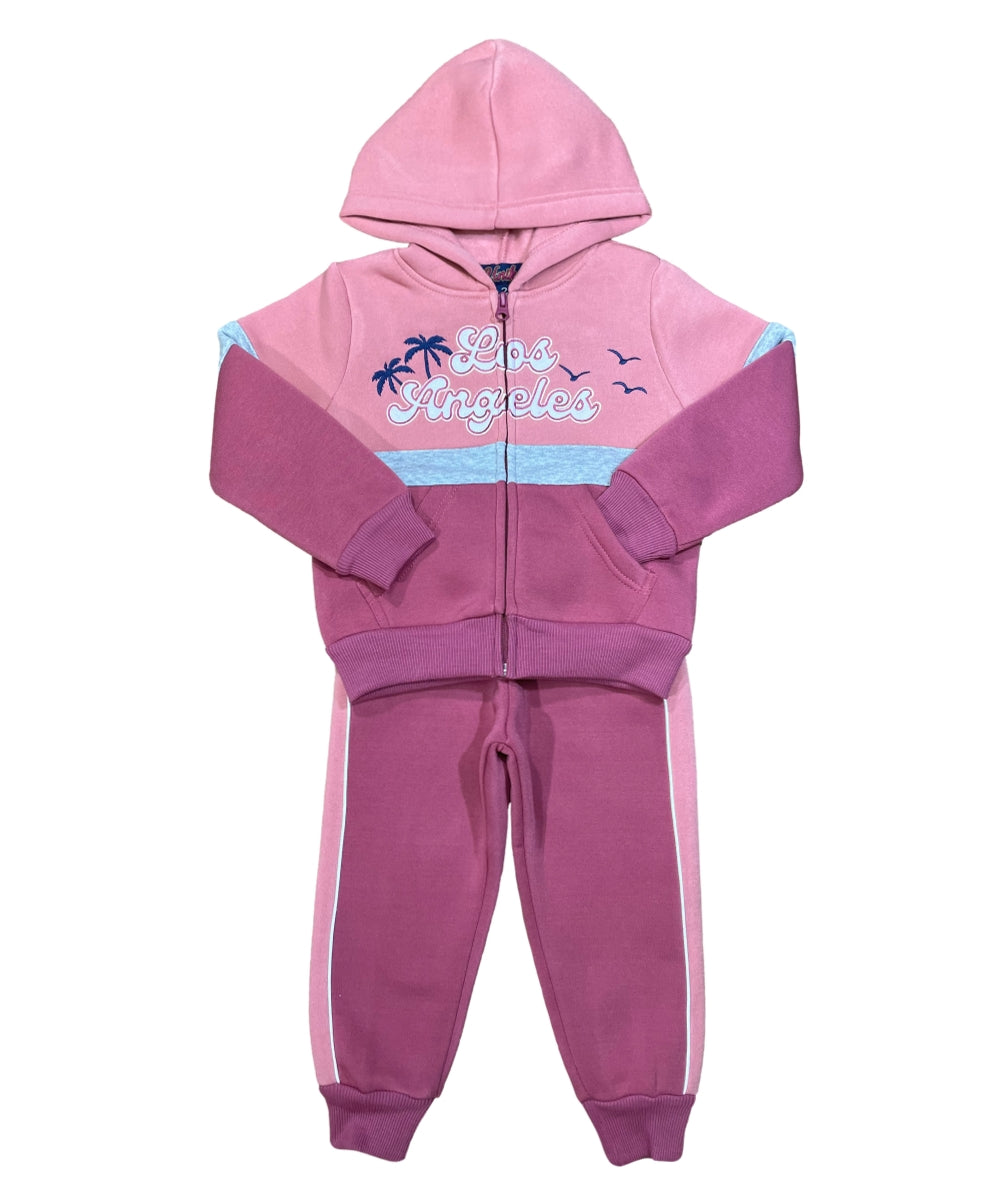 Girl Los Angeles Tracksuit Plum GW2318
