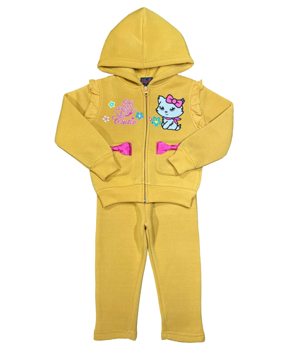 Girls Love Kitty  Sporty Tracksuit with 2 front pockets Mint GW2319
