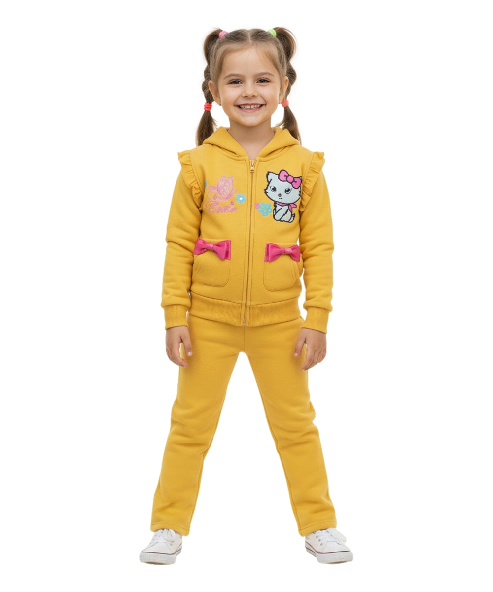 Girls Love Kitty  Sporty Tracksuit with 2 front pockets Honey GW2319