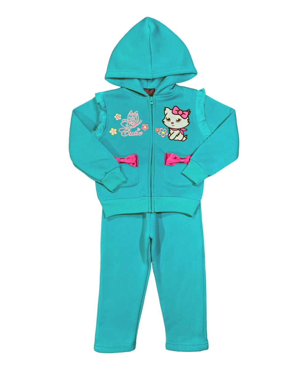 Girls Love Kitty  Sporty Tracksuit with 2 front pockets Honey GW2319