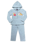 Girls Farm Animals Embroidered Graphic Jacket and Pants Sets GW2425