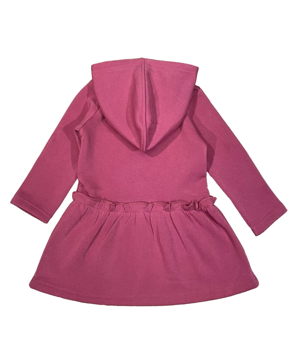 Girl Embroidery Unicorn Fleece Dress Plum GWD2270