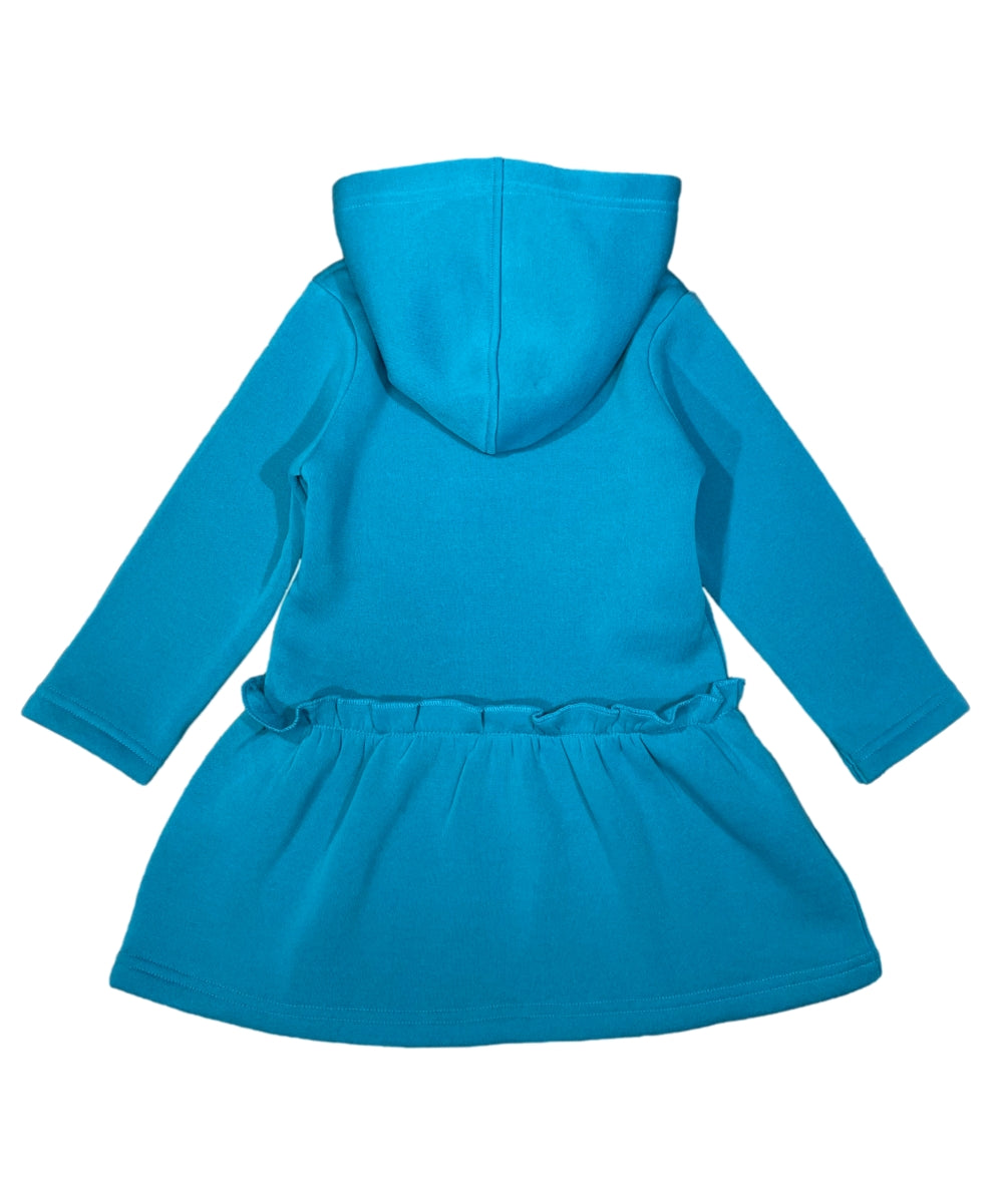 Girl Embroidery Unicorn Fleece Dress Plum GWD2270