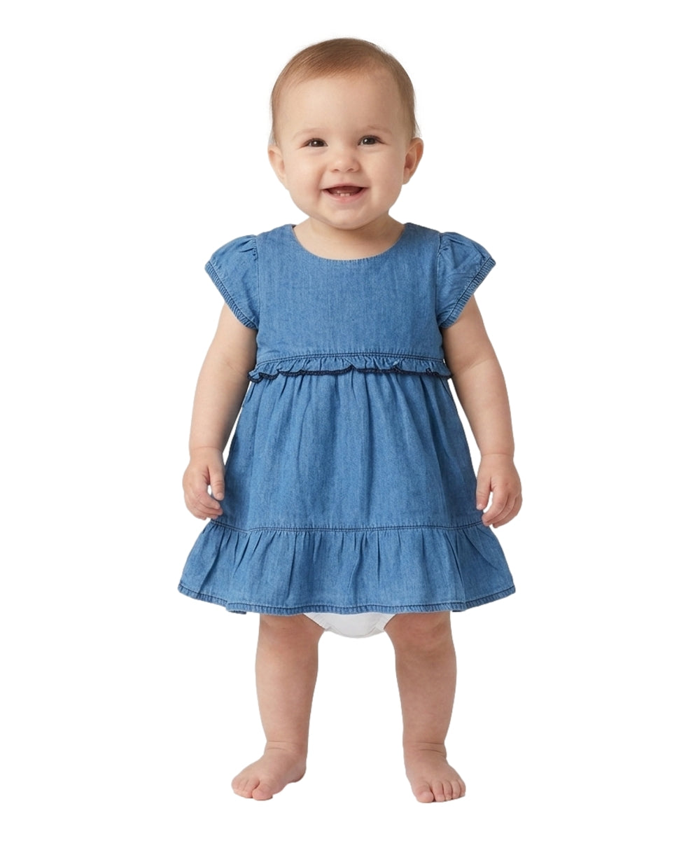 BD2272 Baby Girl Denim Dress L Chambray BD2272