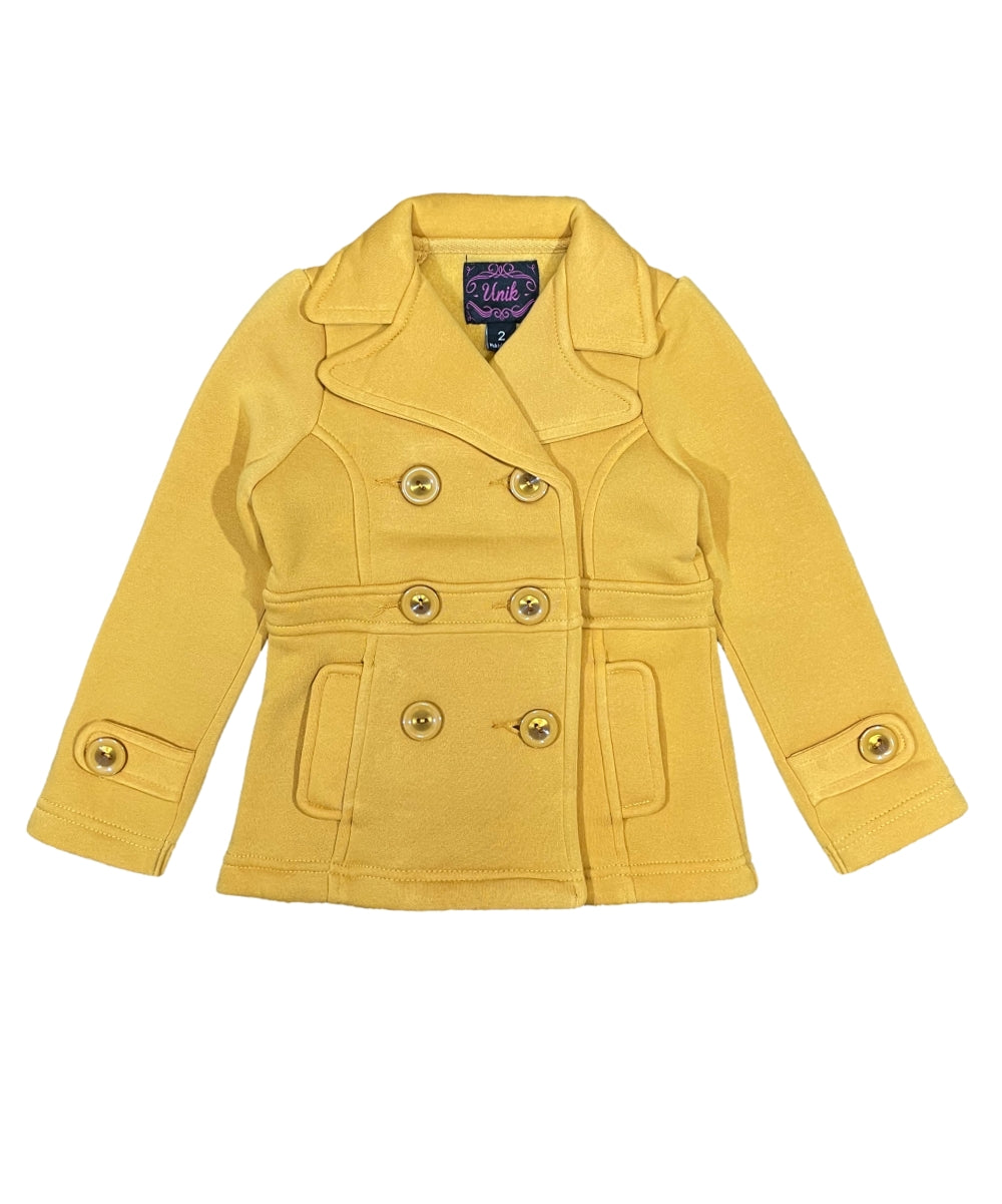 Girl Double Breasted Fleece Jacket Black GJ16107, GJ15101