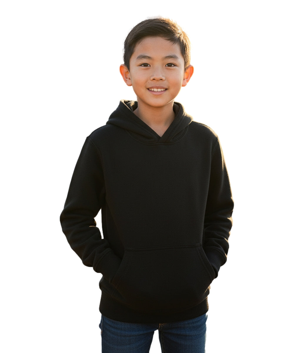 Fleece Classic Warm Pull Over Hoodie Black KP101 2 Pack