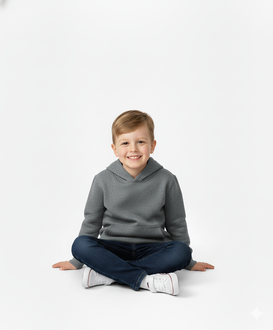 Fleece Classic Warm Pull Over Hoodie D grey KP101