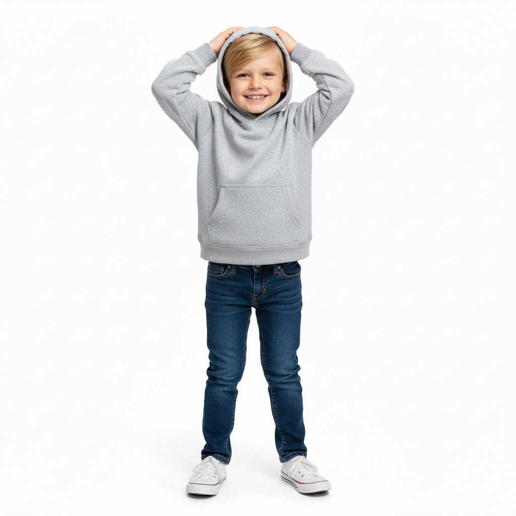 Fleece Classic Warm Pull Over Hoodie Lgrey KP101 3 Pack
