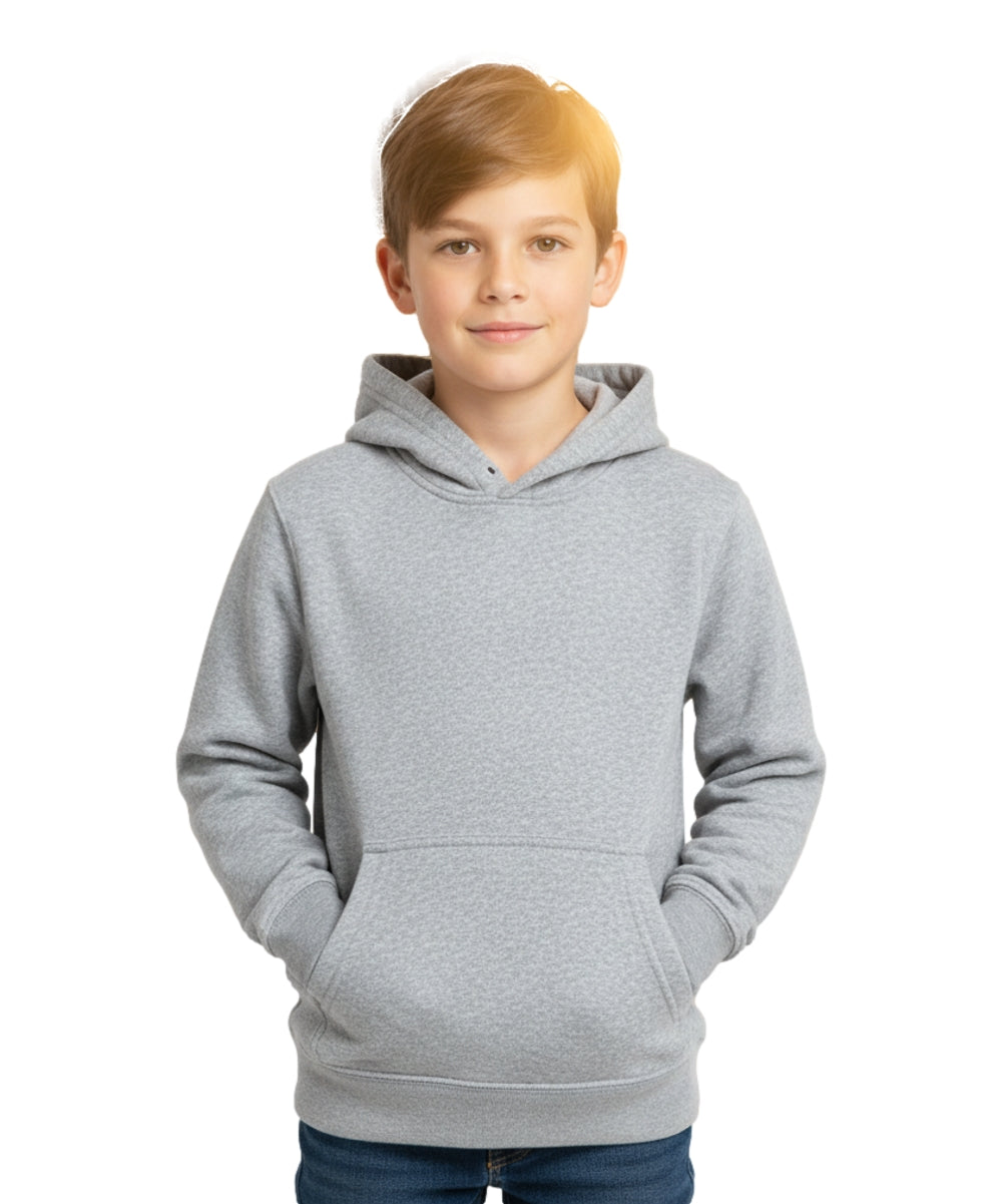 Fleece Classic Warm Pull Over Hoodie L Grey KP101