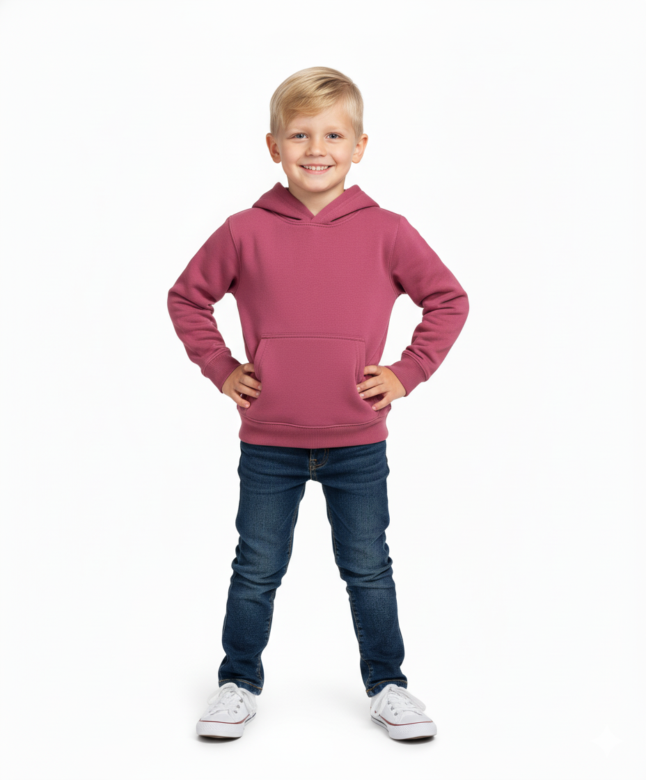 Fleece Classic Warm Pull Over Hoodie Plum KP101