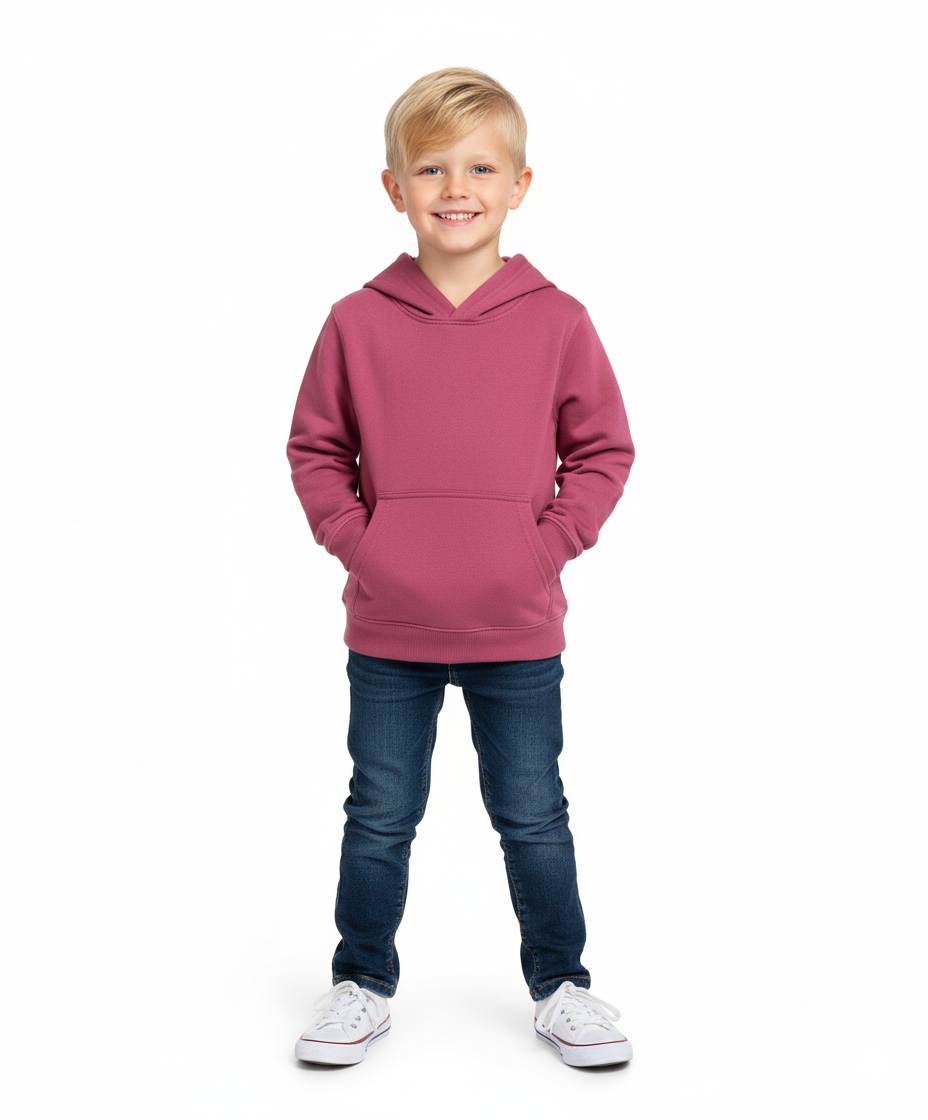 Fleece Classic Warm Pull Over Hoodie Plum KP101