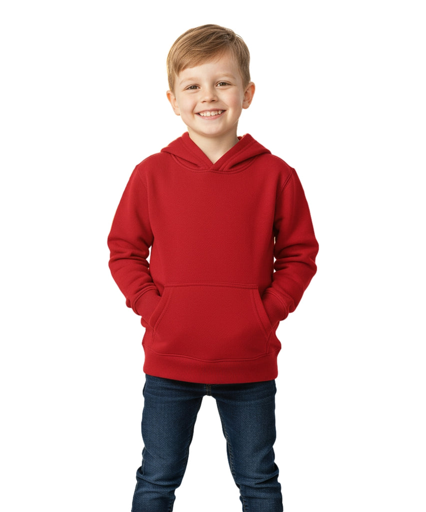 Fleece Classic Warm Pull Over Hoodie Red KP101